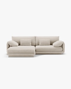 COLTAR PE STANGA TORINO, 250X170, BEJ DESCHIS, CU TAPITERIE DIN TEXTIL CATIFEA CASINO, MICADONI