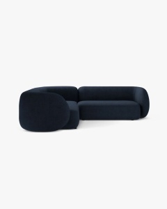 COLTAR SIMETRIC KATE, ALBASTRU INCHIS, 252X252 CM, TAPITAT CU TAPITERIE DIN TEXTIL BOUCLE BALLO, MICADONI - Img 2