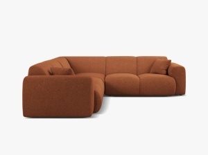 COLTAR SIMETRIC MOLINO, 252 CM, CARAMIZIU, CU TAPITERIE DIN TEXTIL CHENILLE EDEN, MICADONI - Img 2