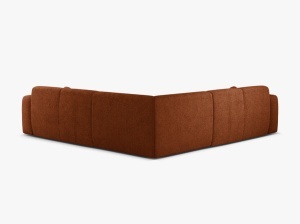 COLTAR SIMETRIC MOLINO, 252 CM, CRAMIZIU, CU TAPITERIE DIN TEXTIL BOUCLE BALOO, MICADONI - Img 3
