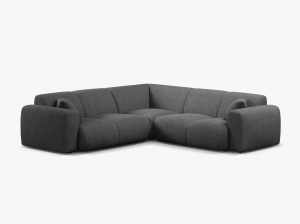 COLTAR SIMETRIC MOLINO, 252 CM, GRI INCHIS, CU TAPITERIE DIN TEXTIL BOUCLE BALOO, MICADONI