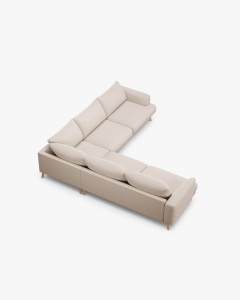 COLTAR SIMETRIC NAOMI, BEJ, 280X280CM, TAPITAT CU TAPITERIE DIN TEXTIL STRUCTURAT LIBERTY, MICADONI - Img 2