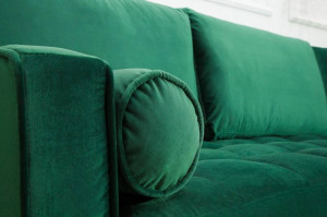 COLTAR SUPER CONFORTABIL 260CM, VELVET II, DIN LEMN SI CATIFEA VERDE SMARALD, ARTIM GROUP SELECTION - Img 4