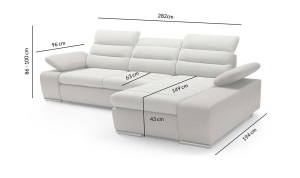 COLTAR TOBI, CU FUNCTIE DE DORMIT, GRUPA II, CONFECTIONAT DIN METAL, SPUMA POLIURETANICA SI TEXTIL, STIL MODERN - Img 2