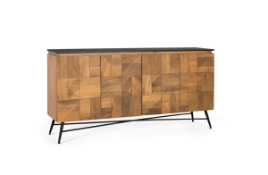 COMODA/BUFET, 1965, DIN LEMN DE MANGO SI METAL, ARTIM GROUP SELECTION - Img 2