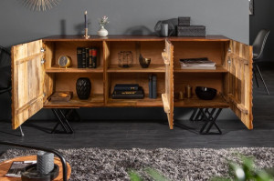 COMODA/BUFET, FLUID 160CM, DIN LEMN MASIV DE MANGO SI CADRUL DE METAL, ARTIM GROUP SELECTION - Img 2