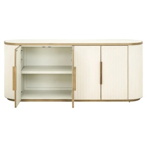 COMODA ELEGANTA 192CM, TIVOLI 4 USI, ALB/AURIU, METAL, LEMN/CERAMICA, RICHMOND INTERIORS - Img 2