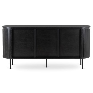 COMODA LIVING 160CM, ARTIM MEBLE, CU 3 USI, REALIZATA DIN MDF, CULOARE NEAGRA, STIL MODERN - Img 5