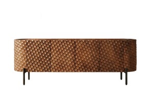 COMODA LIVING, ALDON 160CM, REALIZAT DIN LEMN DE MANGO 3D SI METAL, CULOARE MARO, ARTIM GROUP SELECTION - Img 7