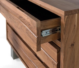 COMODA LIVING CONTEMPORARY CU SERTARE 90CM, REALIZATA DIN LEMN MASIV DE SALCAM SI METAL, CULOARE NATUR, GINER Y COLOMER - Img 7