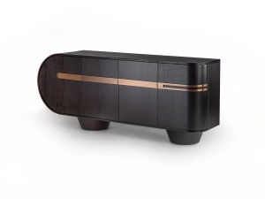 COMODA LIVING, LUCA 200CM, DIN MDF SI ORNAMENTE DIN METAL, SCHULLER