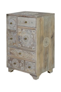 COMODA LIVING RAGUSA 42CM, REALIZATA DIN LEMN DE MANGO SI METAL, CULOARE NATUR, GINER Y COLOMER