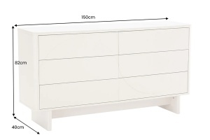 COMODA LIVING SAVOY 150CM, 3D, REALIZATA DIN MDF SI PLACA CERAMICA, CULOARE ALBA, ARTIM GROUP SELECTION - Img 9