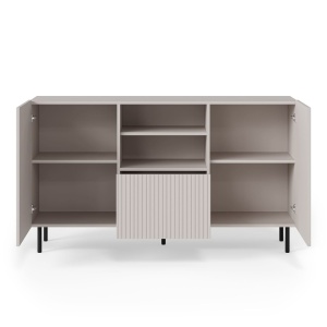 COMODA PAXOS KM-1, 150X40 CM, CASMIR/NEGRU, DIN MDF FURNIRUIT, PAL LAMINAT SI METAL, STIL MODERN - Img 7