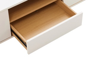 COMODA SUSPENDATA LOFT 200CM, REALIZATA DIN MDF SI FURNIR STEJAR, CULOARE ALBA, ARTIM GROUP SELECTION - Img 3