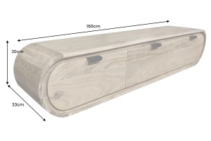 COMODA TV 160CM, ORGANIC, MONTAJ PERETE, LEMN DE SALCAM, ARTIM GROUP SELECTION - Img 3