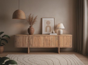 COMODA TV 170CM, LEMN DE SALCAM, GINER Y COLOMER - Img 2