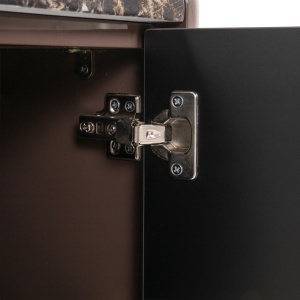 COMODA TV ALMUNDI 200CM, REALIZATA DIN MDF SI CERAMICA, ASPECT MARMURA( INFOLIAT)/MARO, STIL MODERN - Img 3