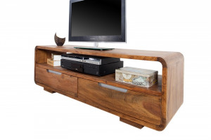 COMODA TV, DIN LEMN MASIV, GOA 130CM, COD 35869, DESIGN VINTAGE - Img 2