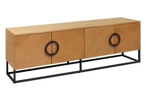 COMODA TV, GRANDEZZA 180CM, PRODUS DIN FURNIR LEMN SI METAL, ASPECT STEJAR, ARTIM GROUP SELECTION - Img 5