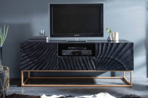 COMODA TV, SCORPION 160CM, DIN LEMN MASIV DE MANGO SI CADRUL DE METAL, ARTIM GROUP SELECTION - Img 8