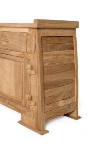 COMODA TV SUMBAWA 170CM, REALIZATA DIN LEMN DE TEC SI METAL, CULOARE NATUR, GINER Y COLOMER - Img 8