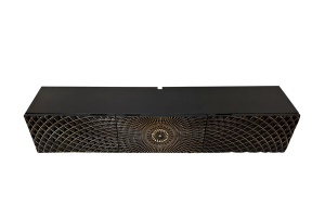 COMODA TV SUSPENDATA, ILLUSION 160CM, REALIZAT DIN LEMN DE MANGO 3D, CULOARE NEGRU/AURIU, ARTIM GROUP SELECTION - Img 5