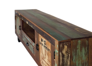 COMODA TV VERRIER 160CM, REALIZATA DIN LEMN DE MANGO SI METAL, CULOARE MULTICOLOR, GINER Y COLOMER - Img 4
