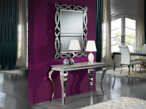 CONSOLA BARROQUE 792386 / 20721, DIN OTEL INOXIDABIL SI STICLA TIP TEMPERED, STIL MODERN, SCHULLER
