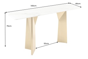 CONSOLA ELEGANTA, EXTRAVAGANCIA 140CM, BLAT DIN MARMURA SI METAL, ARTIM GROUP SELECTION - Img 4