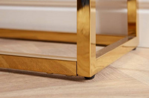 CONSOLA MODERNA, ELEGANCE 110CM, DIN STICLA CU EFECT DE MARMURA, COD 42171 - Img 4