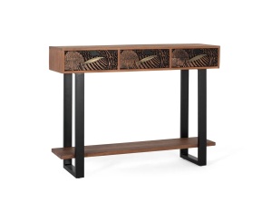 CONSOLA TROPICANA 120CM, REALIZATA DIN LEMN DE SALCAM SI METAL, CULOARE NATUR/NEGRU, GINER Y COLOMER