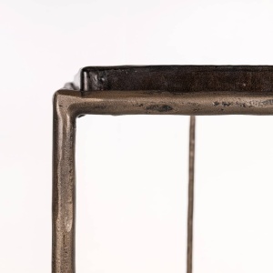 CONSOLA VILLANO 214497, CONFECTIONATA DIN METAL SI STICLA, CULOAREA MARO/BRONZ, STIL MODERN - Img 5