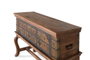 CONSOLA ZORA 116CM, REALIZATA DIN LEMN DE MANGO, CULOARE NATUR, GINER Y COLOMER - Img 5