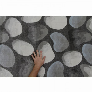 Covor 160x235 cm, maro/gri/model pietre, MENGA, 0000206694 - Img 5