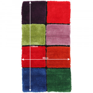 Covor, roşu/verde/galben/violet, 80x150, LUDVIG TYP 4, 0000201401