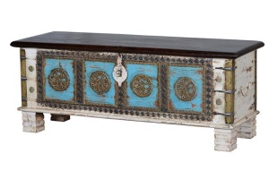 CUFAR 116 CM, DIN LEMN DE MANGO SI DECORATIUNI METALICE, ARTIM GROUP SELECTION