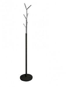 CUIER DE HAINE LETA, 174 CM, NEGRU/CROM, DIN METAL, STIL MODERN