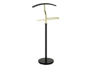 CUIER DE HAINE SANTOS, 106 CM, NEGRU/AURIU, DIN METAL, STIL MODERN