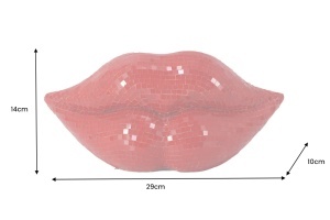 DECORATIUNE DISCO LIP 30CM, REALIZAT DIN POLIRASINA MOZAIC, CULOARE ROSIE, REALIZAT MANUAL, ARTIM GROUP SELECTION - Img 2