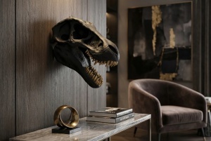 DECORATIUNE T-REX 35CM, DIN POLIRASINA, CULOARE NEAGRA, ARTIM GROUP SELECTION - Img 3