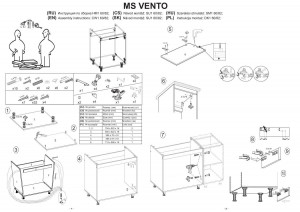 DULAP BUCATARIE VENTO ALB/GRI DK-60/82 STIL MODERN HALMAR - Img 2