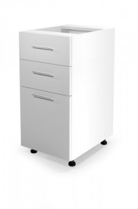 DULAP BUCATARIE VENTO ALB/STEJAR AURIU D3S-40/82 STIL MODERN HALMAR - Img 1