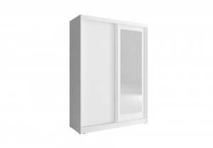 DULAP DORMITOR CU OGLINDA ALASKA 150 ALB DESIGN MODERN PSK - Img 2