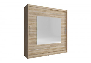 DULAP DORMITOR CU OGLINDA MAJA IX 200 STEJAR SONOMA DESIGN MODERN PSK
