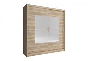 DULAP DORMITOR CU OGLINDA MAJA VII 180 STEJAR SONOMA DESIGN MODERN PSK