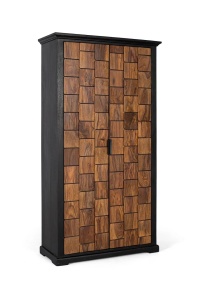 DULAP ELEGANT UDAIPUR 95CM, REALIZAT DIN LEMN DE MANGO, CULOARE MARO/NEGRU, GINER Y COLOMER