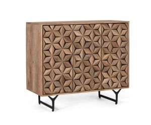DULAP LIVING 100CM, 2272 CM, LEMN DE MANGO, GINER Y COLOMER, STIL MODERN - Img 2