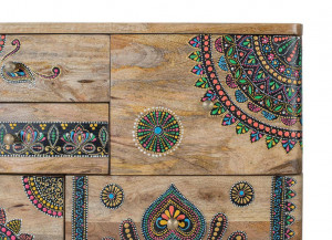 DULAP LIVING, CULOARE MULTICOLOR, DIN LEMN MANGO, GINER Y COLOMER - Img 5