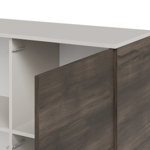 DULAP LIVING RANDOM 2 KM-2, 100X95 CM, CASMIR/NUC/NEGRU, DIN MDF FURNIRUIT, POLIPROPILENA SI METAL, STIL MODERN - Img 5